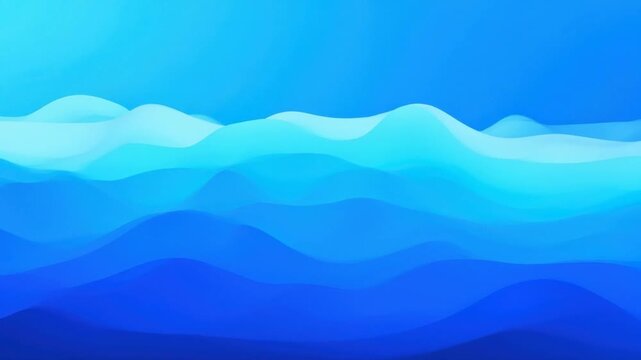 Abstract blue wave gradient ocean fluid landscape minimal sea smooth curve modern background soft layered texture digital art calm water soft light tranquil mood background fluid wave gradient ocean