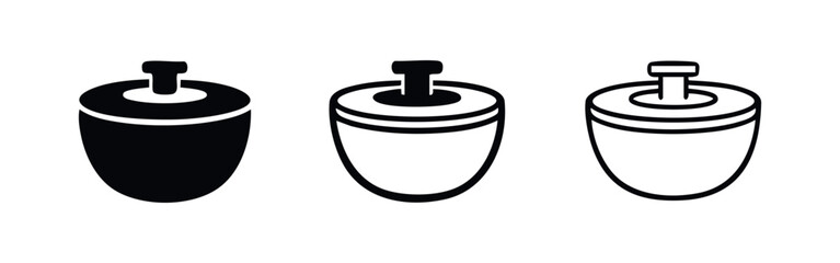 Fototapeta premium Spinning Top Toy Icon Set. Classic Wooden Childhood Game Symbols for Playtime.