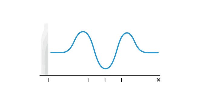 Blue bell curve graph representing normal distribution on a bright digital background.