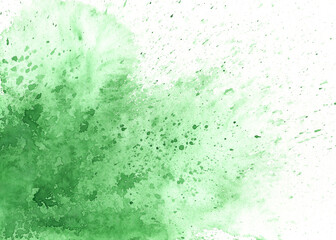 Obraz premium Aquarell grüner Farbklecks, Hintergrund mit Textfreiraum