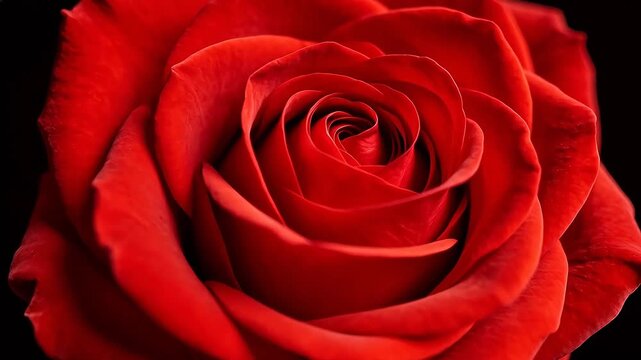 Red rose in full bloom