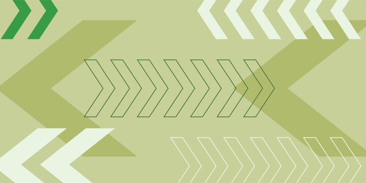 Green geometric arrow abstract background sport theme