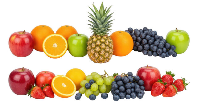A vibrant assortment of fresh fruits displayed in an appealing arrangement