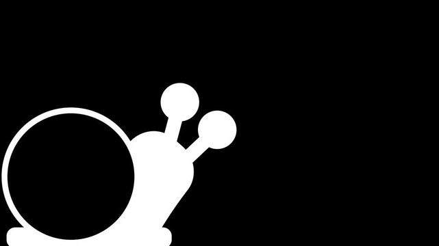 The clean white snail icon with its rounded shell and perked up antennae represents a slow pace and patience within a sleek and minimalist design