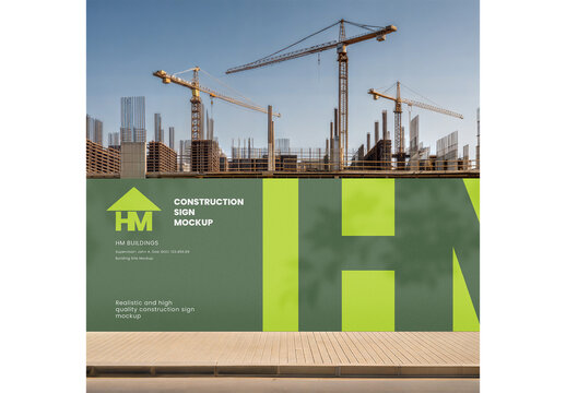 Construction Sign Mockup