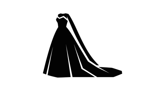 Black silhouette of high heel.