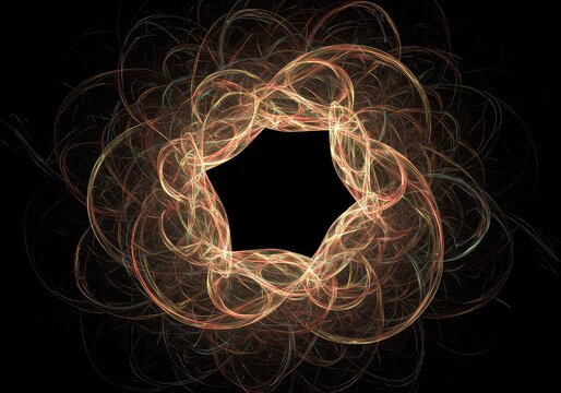 Abstract visualization showing chaotic energy twisting the fabric of chronology, leaving behind an empty, featureless void or an unnerving temporal gap, blank, technology, distortion