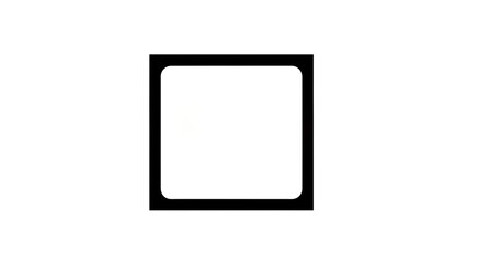 Fototapeta premium Empty Square Checkbox Graphic on White Background.