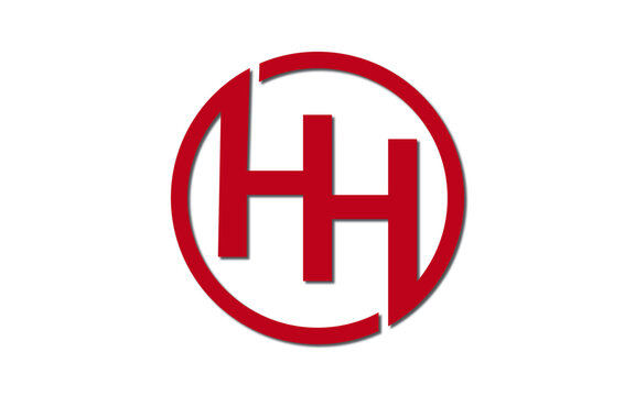 Circle H+H Letter Logo Design Service