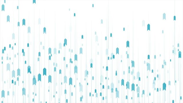 Blue minimal arrows and lines elements abstract geometric background. Technology motion design. Seamless loop. Video animation Ultra HD 4K 3840x2160