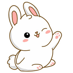 Fototapeta premium Cute rabbit cartoon 