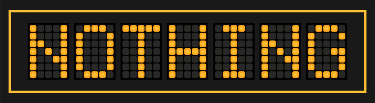 Orange color led banner in word nothing on black background