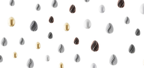 Festive Easter eggs illustration. Modern design for greetings. Perfect for holiday design, spring, decoration and celebr © vege