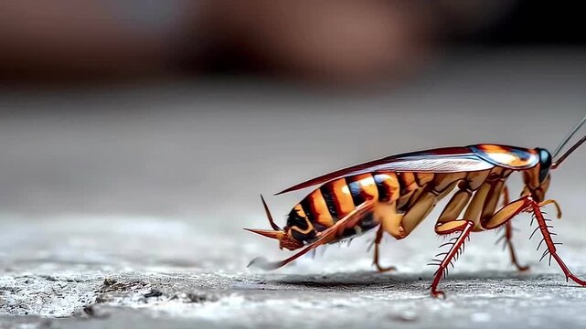 American cockroach pest control macro view