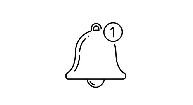 Notification bell icon, alert symbol, bell notification, alarm sign