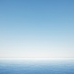Fototapeta premium A vast expanse of soft pastel blue and white, creating a tranquil, empty horizon ideal for meditative calm, calm, serenity, space