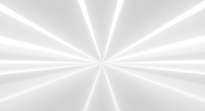 Abstract background of pure white light fading into an infinite void. Minimalist scene representing nothingness and clarity, rendering, ethereal, concept