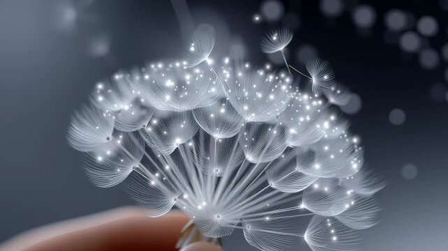 Gentle Nature Capture Displayed. Freshly Dewkissed Wildflower With Soft Glow. Intimate Shot Of Moistureladen Blossom Against Muted Background With Serene Atmosphere