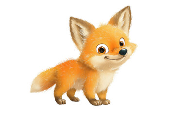 Fototapeta premium Cute Orange Fox with Big Ears and a Knowing Smile
