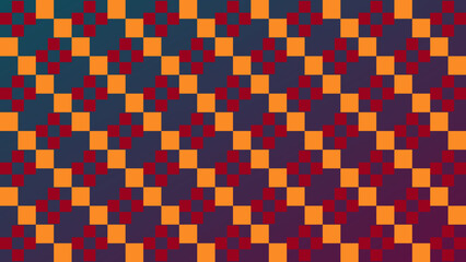 Fototapeta premium Abstract Geometric Pattern Background in Orange Red and Dark Blue