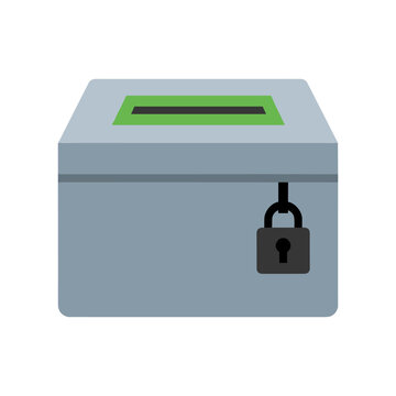 Secure ballot box with padlock and slot