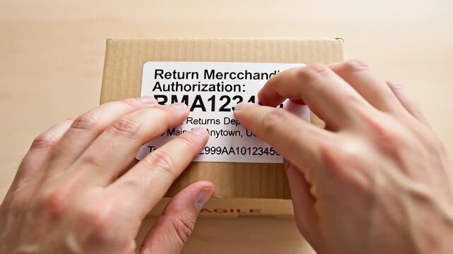 ?Safely packing a fragile electronic device for return shipment in a box