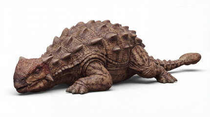 Naklejka premium Ankylosaurus magniventris resting armored dinosaur prehistoric illustration