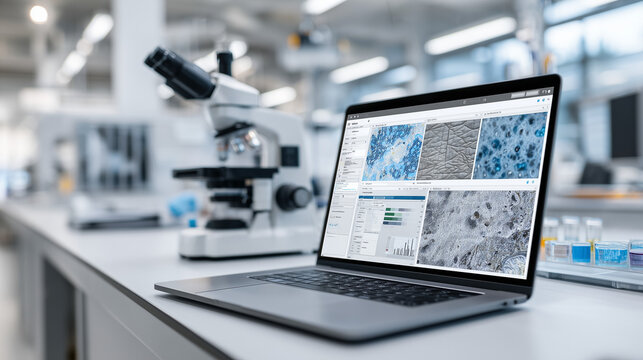 Materials Science Lab Laptop Analysis Software Composites Research

