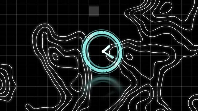 Composition of scopes scanning and network of connections lab connections with padlock icons