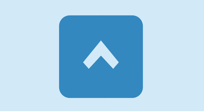 Minimalist Upward Arrow Icon on a Rounded Square, Digital Symbol of Ascent