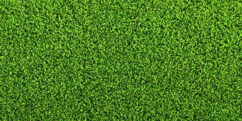 Fototapeta premium Vivid green natural turf covers the entire frame with dense growth