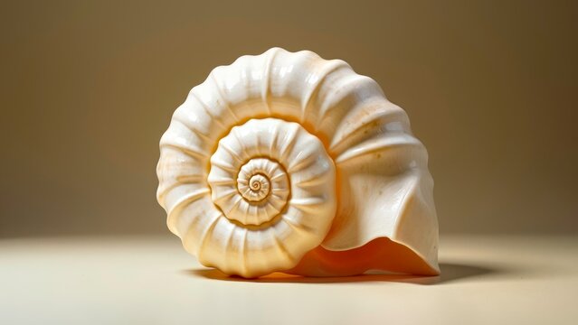 Flat spiral conch artistic ornament