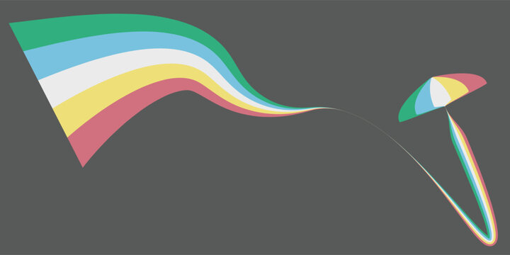 Disability Pride Month. Color stripes representing a form of impairment. vector dynamic flag disability pride month. background modern