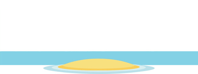 Yellow buoy in calm blue ocean water for nautical navigation © Lx