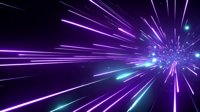 neon light trails explosion