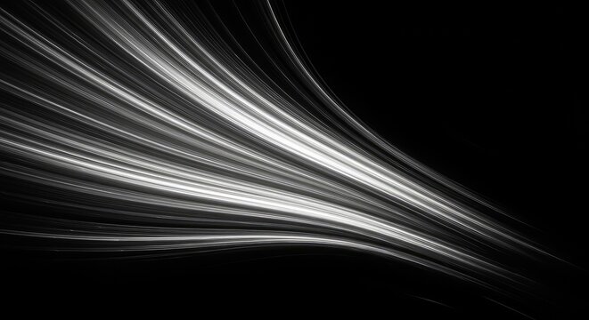 Dynamic abstract background featuring intensely streaked white light and flowing warped lines suggesting a rapid disruption of temporal flow, illustration, tunnel, motion