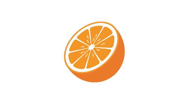 Vibrant orange slice isolated on white background fresh fruit concept