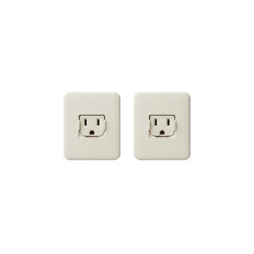 Two Electrical Outlets Side by Side