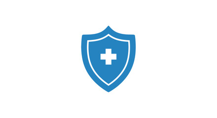 Fototapeta premium Medical shield emblem signifies health and protection against illness and infection.