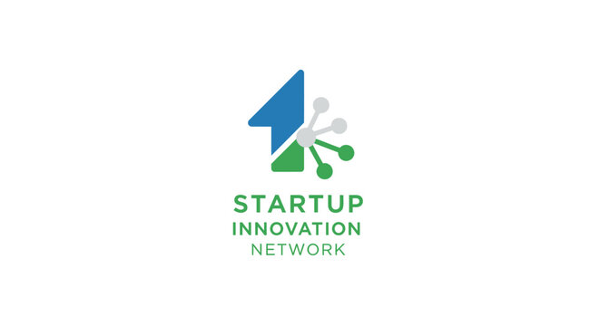 Startup innovation network logo representing connection, growth, and forward thinking ideals