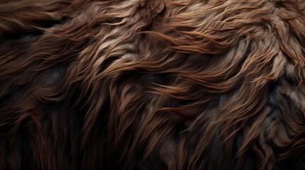 Naklejka premium A photo of a bison's shaggy