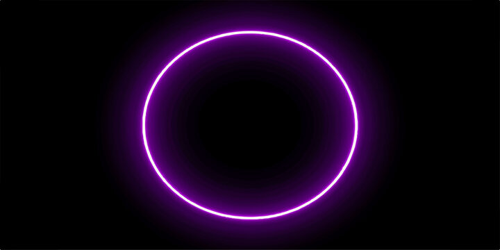 A bright blue glowing neon number sits within a dark circular eclipse frame, creating a celestial art pattern against a black universe wallpaper illustration