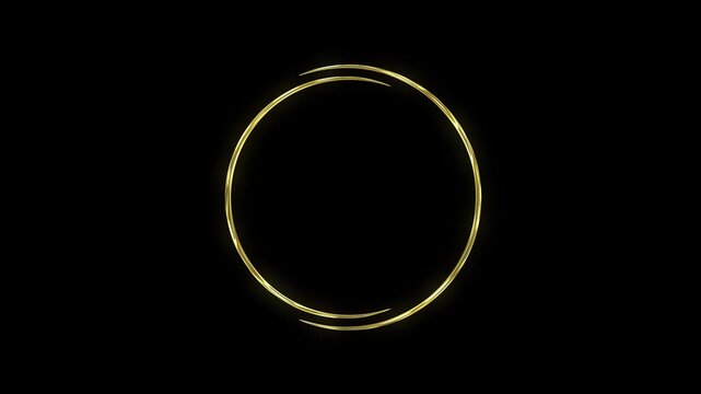 Gold frame, luxury VIP background, digital gold frame, title border, empty space for a luxurious and luxurious trendy wedding or luxury background. Geometric. 4k