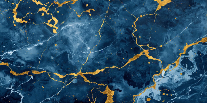 Blue grunge background with paint texture featuring a vector illustration of the EU flag stars and map of Europe as a symbolic union of countries isolated on an abstract world continent icon