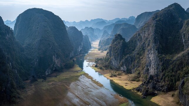 VietNam ninh binh tam coc karst valley limestone karst islands vietnamese winter