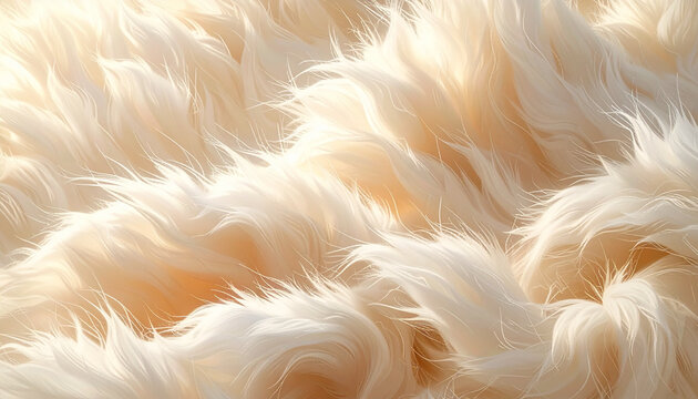 Abstract furry texture in warm light beige hues for decorative design