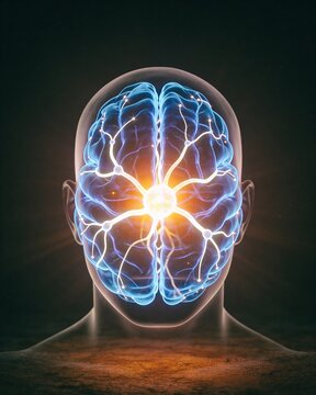 human brain neural network intelligence technology concept