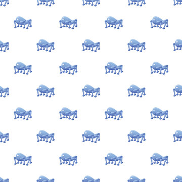 Robot insects creating a seamless pattern symbolizing technology, automation, and industry