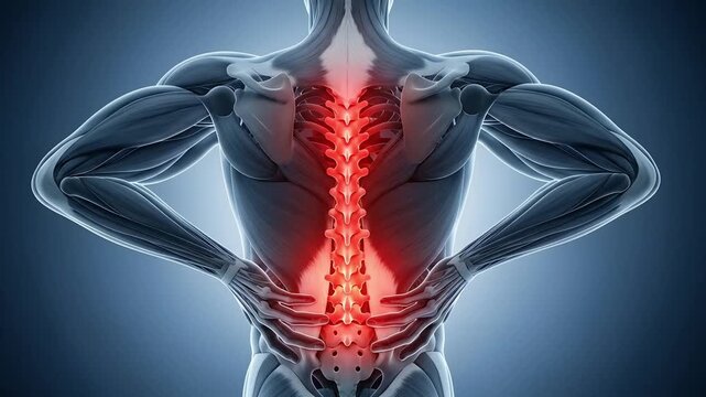 Back pain lower backache spine injury muscular skeletal system
