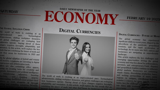 Newspaper Overlays Economy &ndash; Vintage Paper Texture Effects, Old News Print Backgrounds, Retro Editorial Design Elements for Cinematic Video and Photo Editing